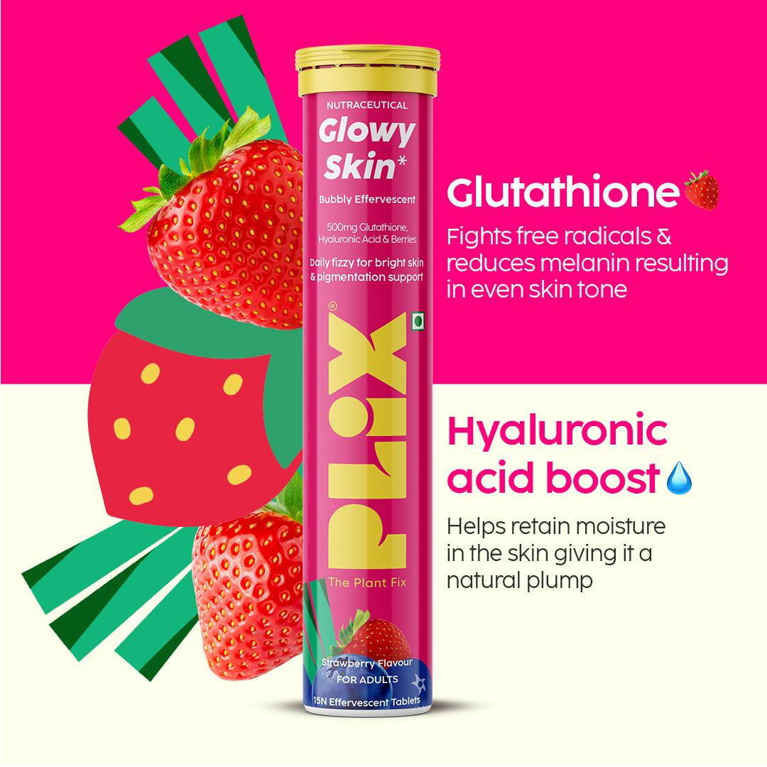 Skin Glow Glutathione Tablets (Strawberry, Pack of 2)  Akriti singh  HYPD