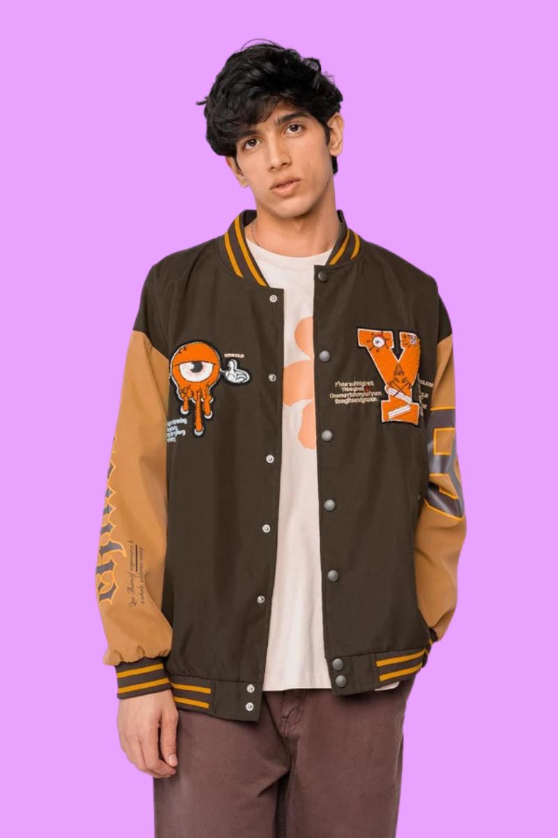 ★Urbandtype.★ Padded Fleece Varsity Jacket Brown UBDWJP002 MUSINSA | URBANDTYPE Padded Fleece Varsity Jacket_Brown