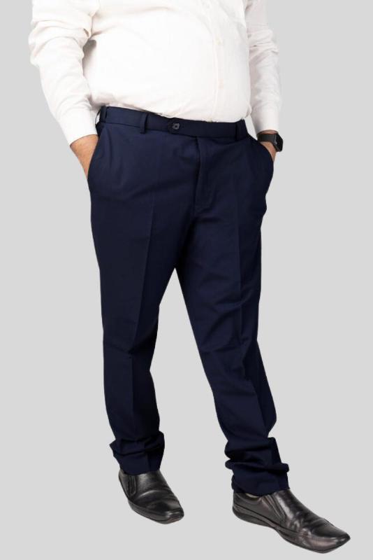 Navy Blue Flexiplus Straight Fit Pant for Men Online • Ankita