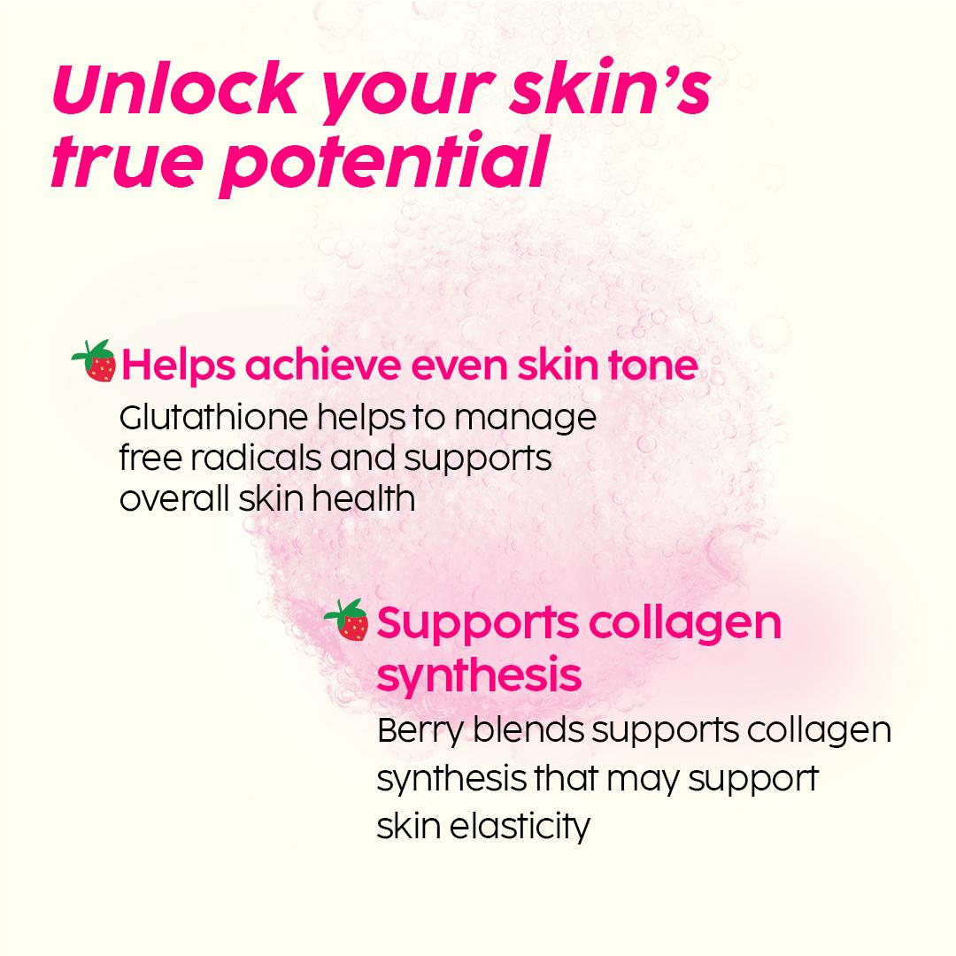 Skin Glow Glutathione Tablets (Strawberry, Pack of 4)  Hypd Store  HYPD