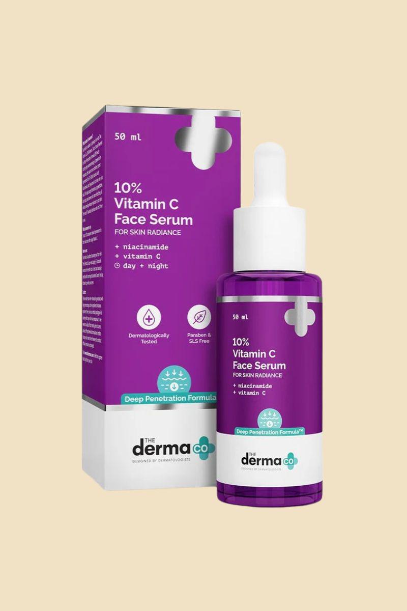 50000 PPM Vitamin C Microneedle Serum Shot with Glutathione, Panthenol & Hyaluronic Acid for Bright & Revitalized Skin